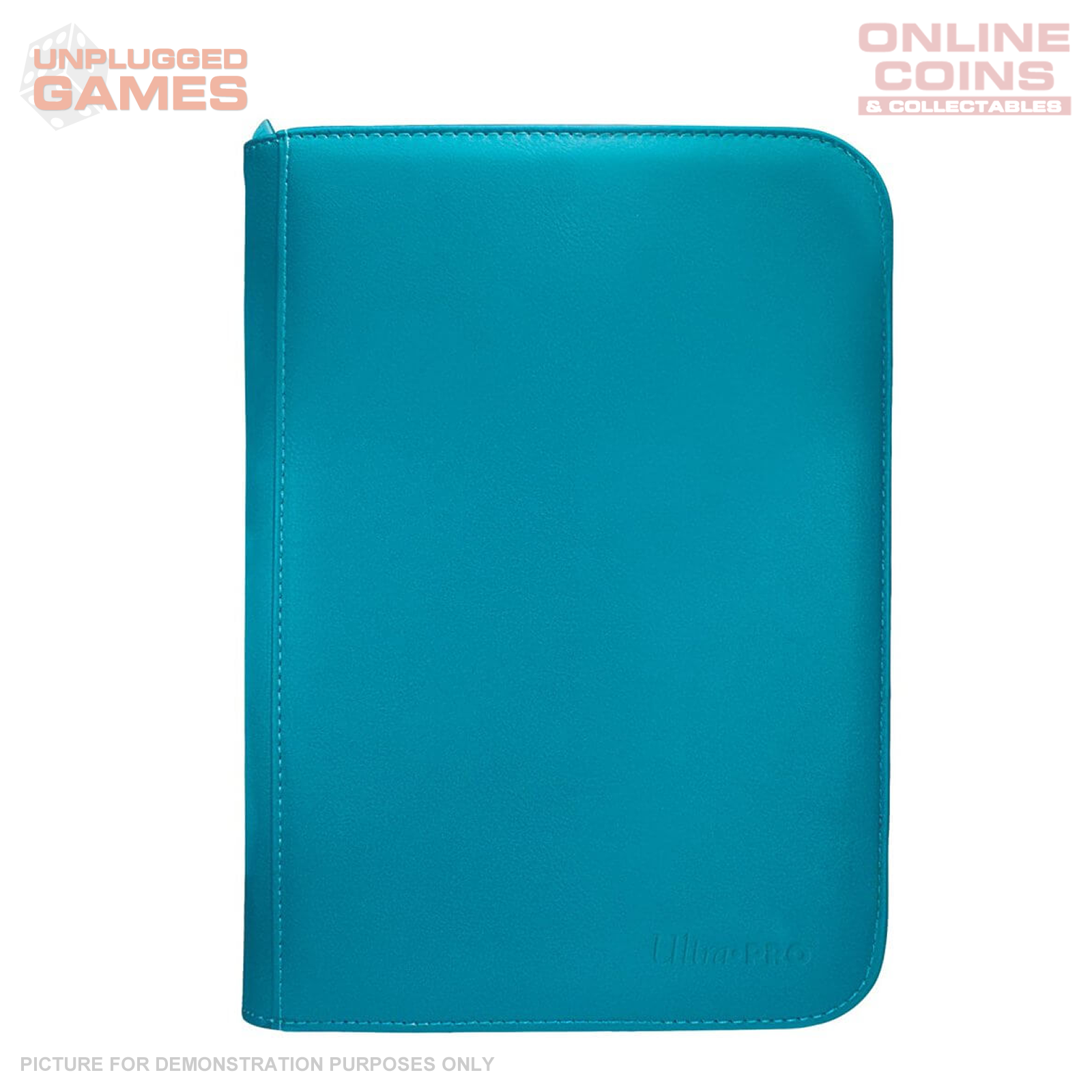 ULTRA PRO Binder - Vivid 4-Pocket Zippered Pro-Binder - TEAL